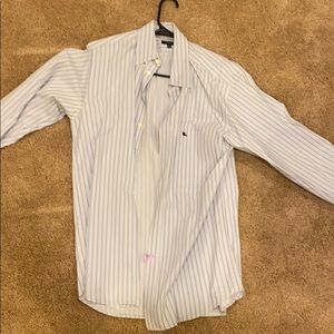 Men medium Burberry button down long sleeve shirt.